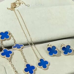 Blue Agate Silver Set